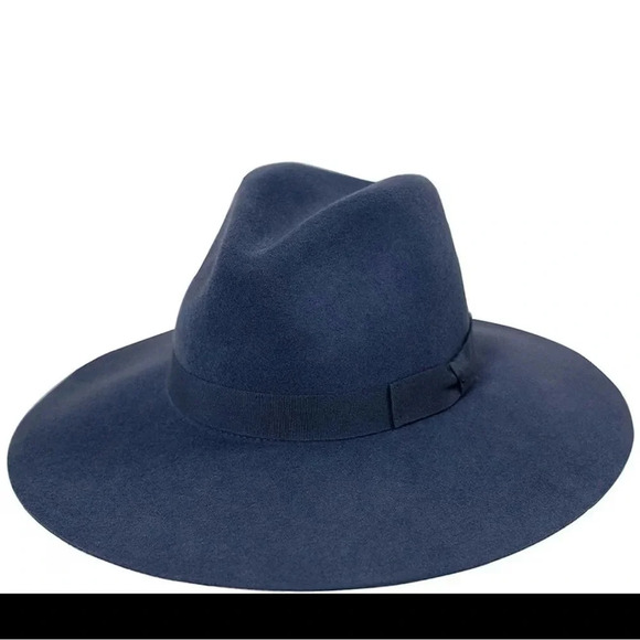 San Diego Hat Company Bow Band Floppy Fedora in Indigo - Picture 6 of 9